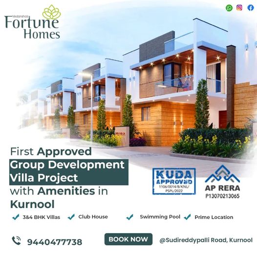 Home Theater-inclusive Premium Villas Kurnool || Vedansha Fortune Homes